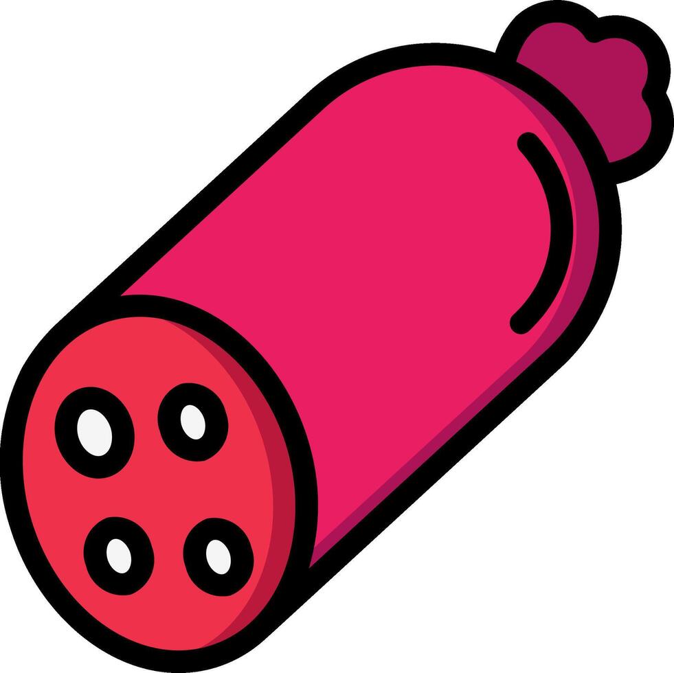A pink tube with four holes in it vector