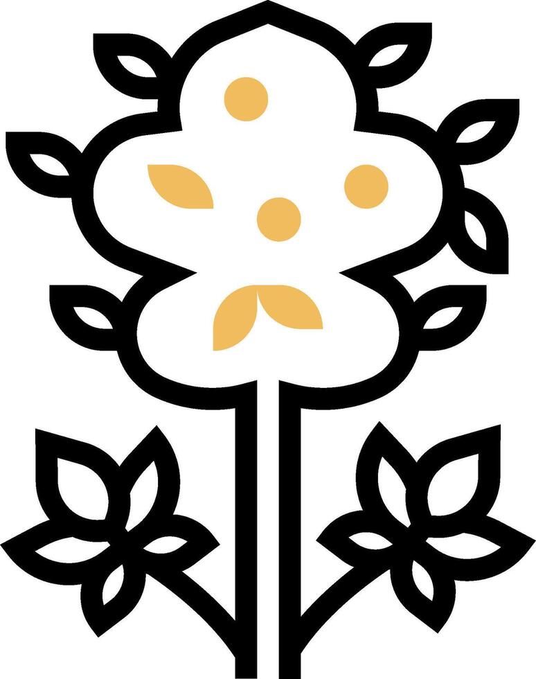 A flower with leaves and leaves vector