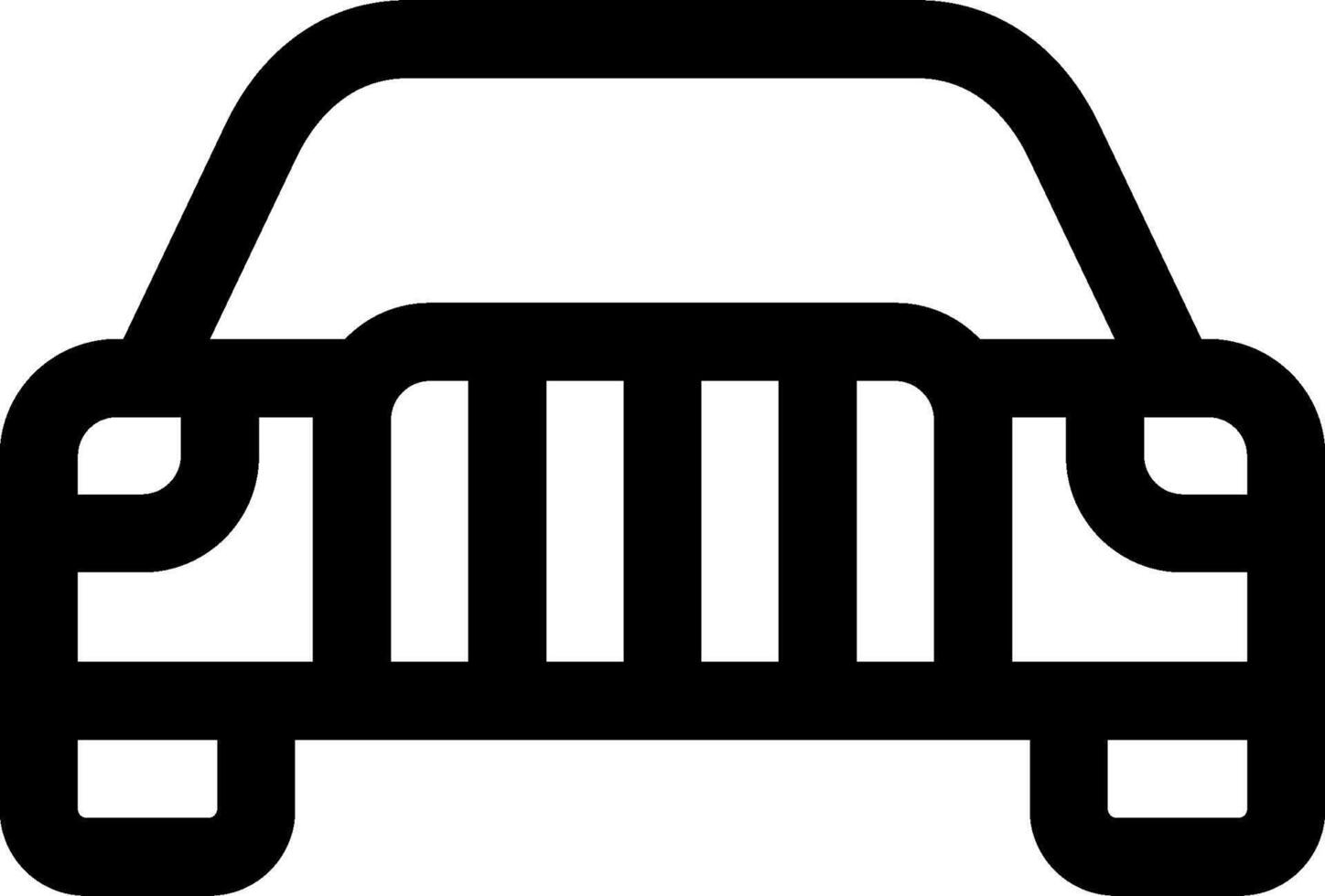 A black and white image of a car vector