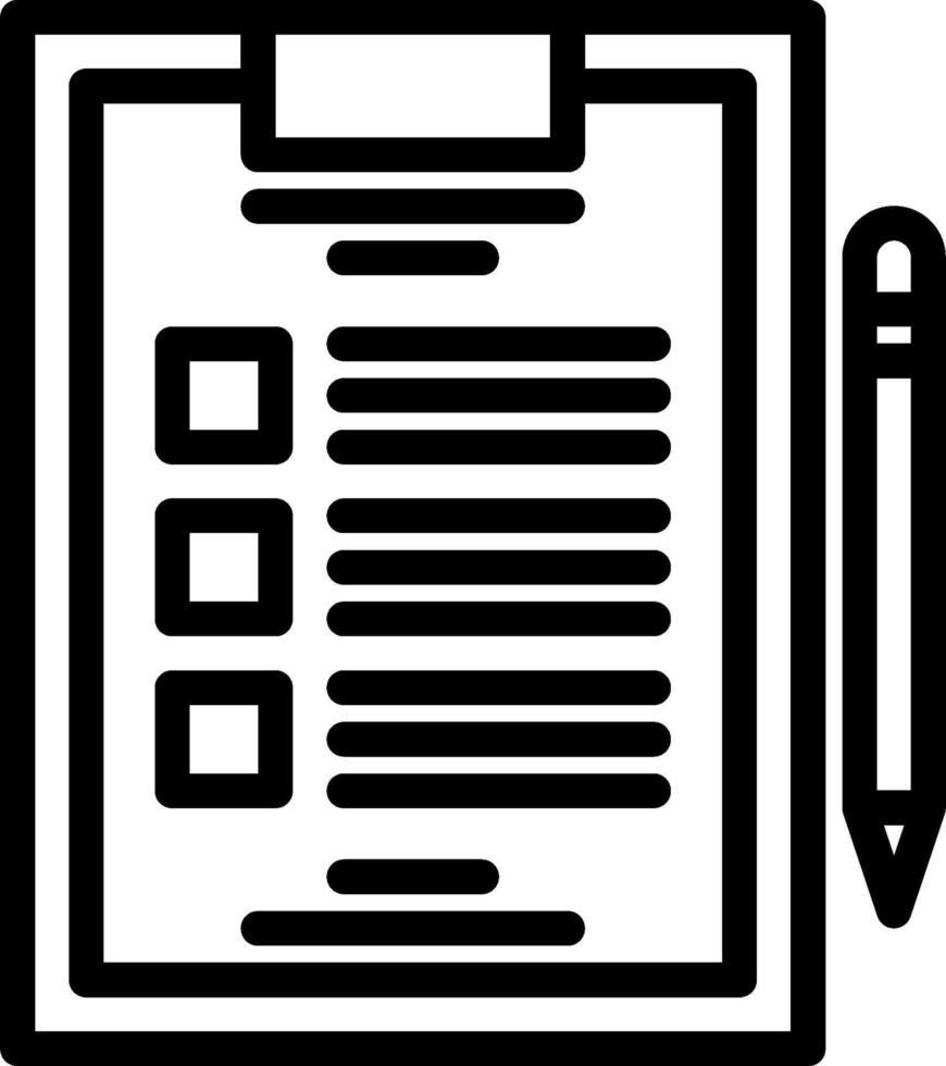 A clipboard with a pen and check list icon vector