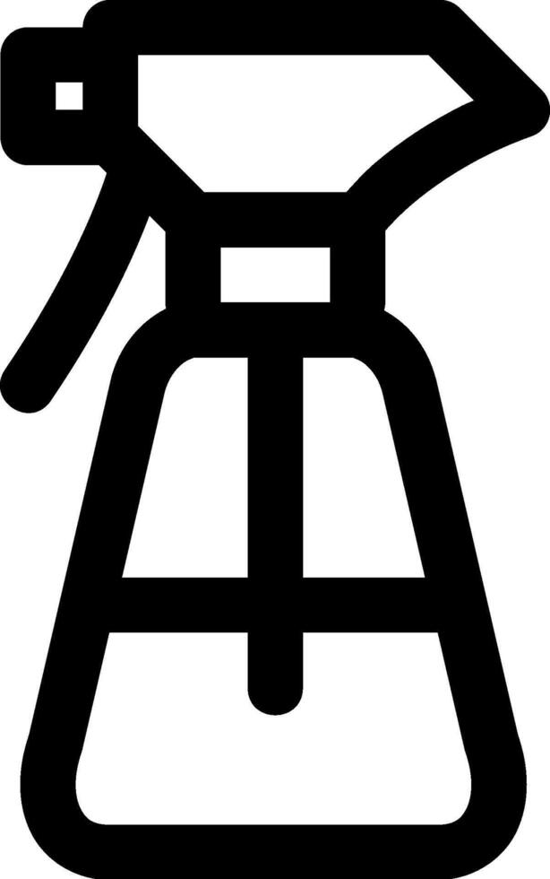 A black and white icon of a sprayer vector