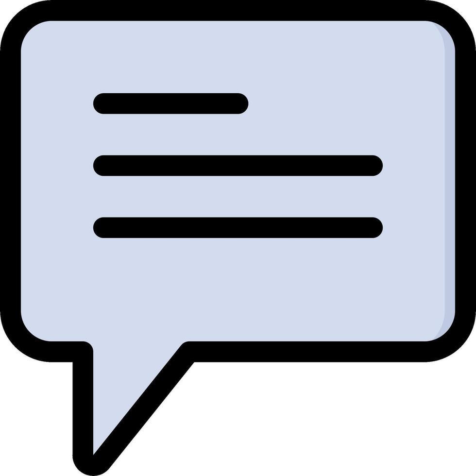 A speech bubble icon with a message in it vector
