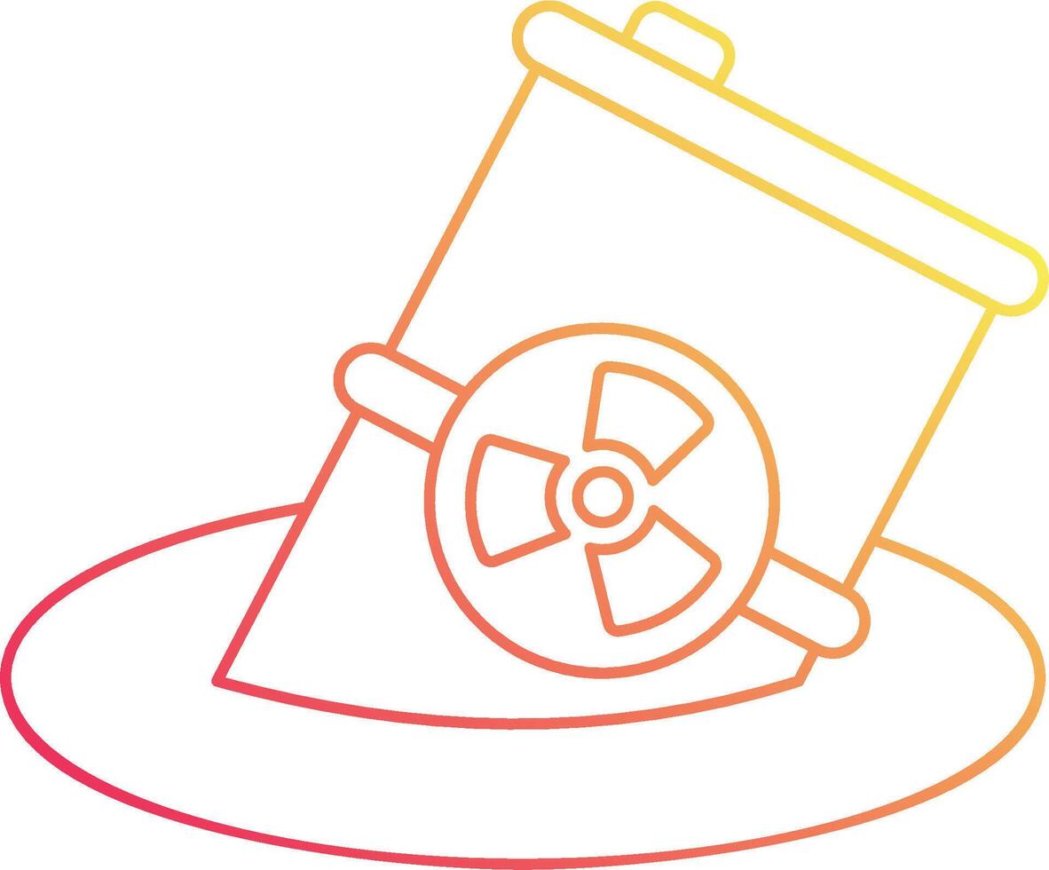 A cartoon of a radioactive waste can vector