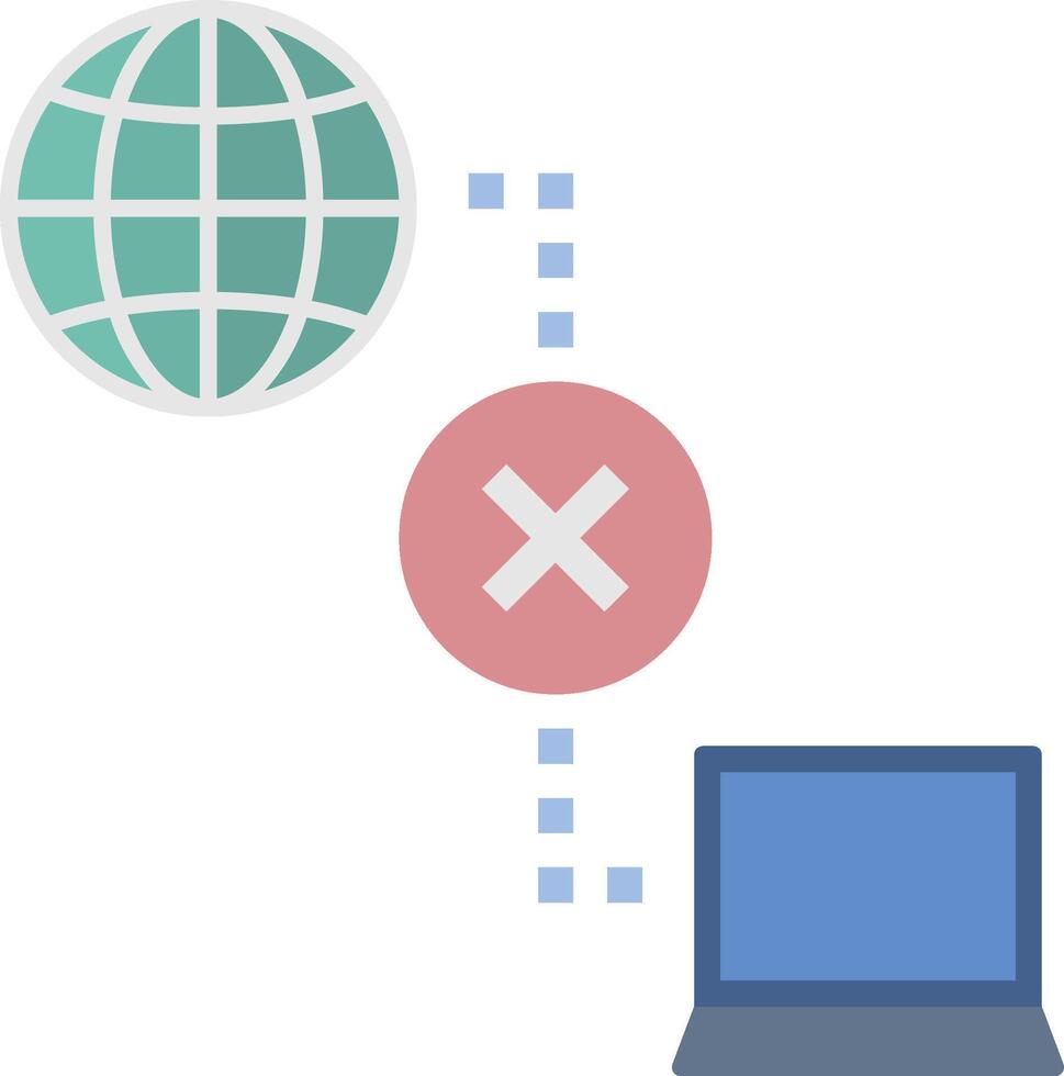 A laptop and a globe are connected to each other vector