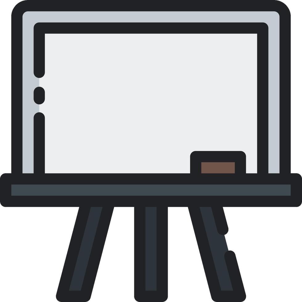 A whiteboard with a black and white background vector