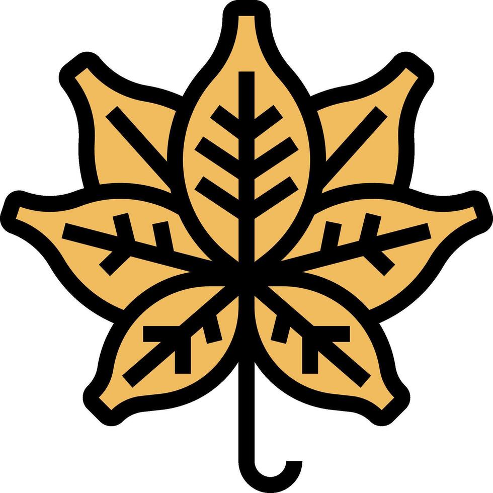 A golden maple leaf on a white background vector