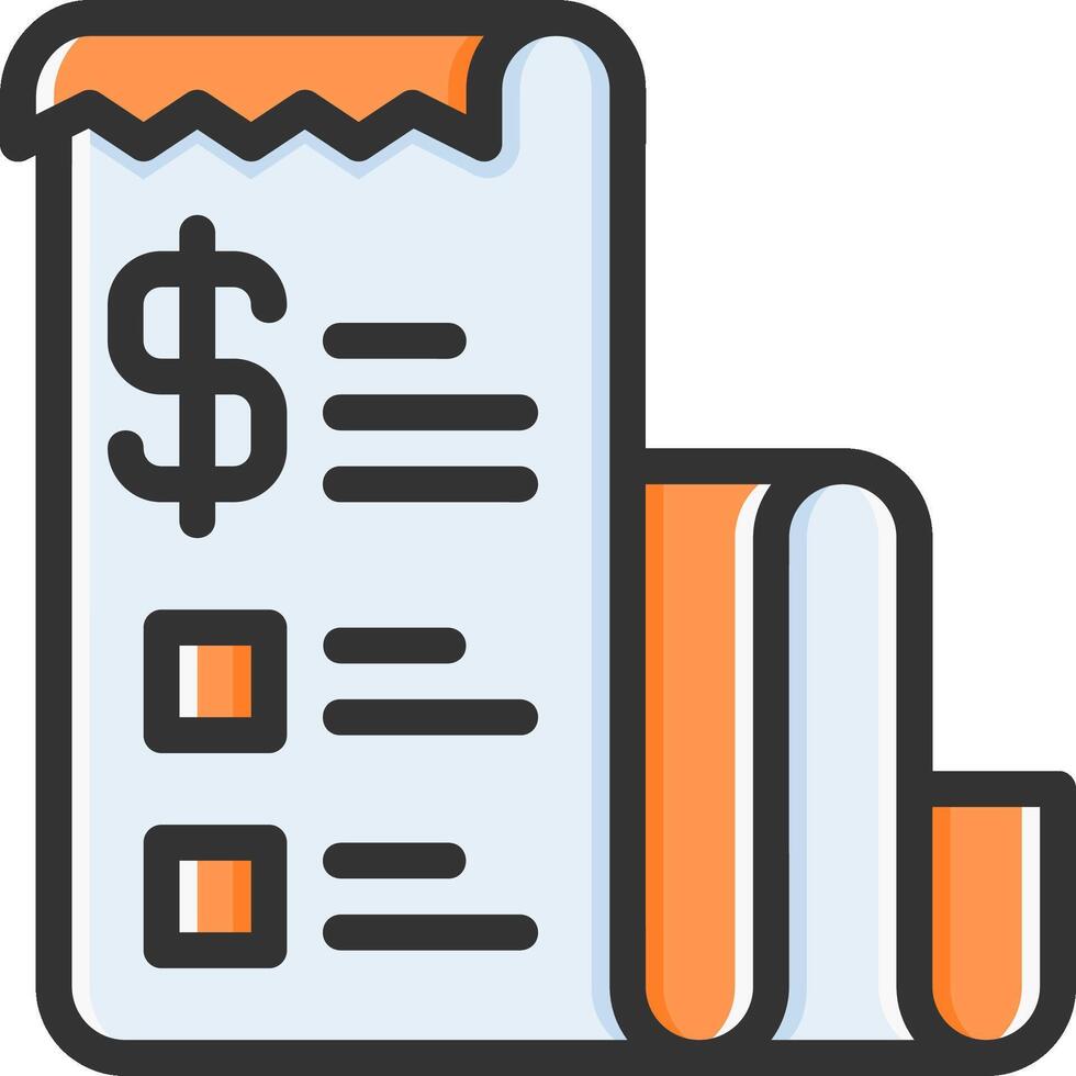 A check and a dollar sign on a paper vector