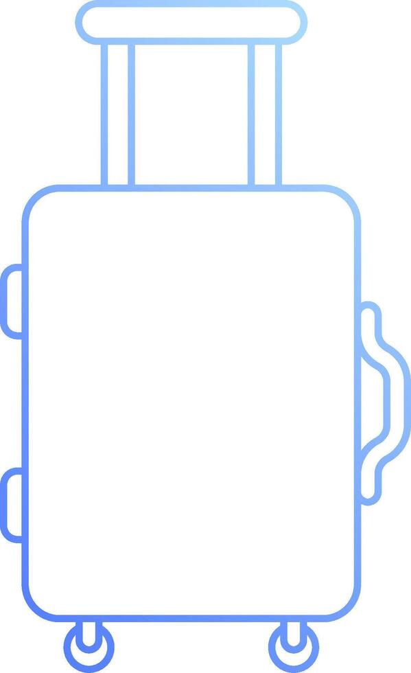 A suitcase with wheels on a white background vector