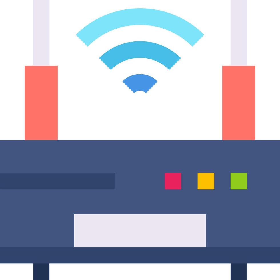 A wifi router with a blue and white background vector