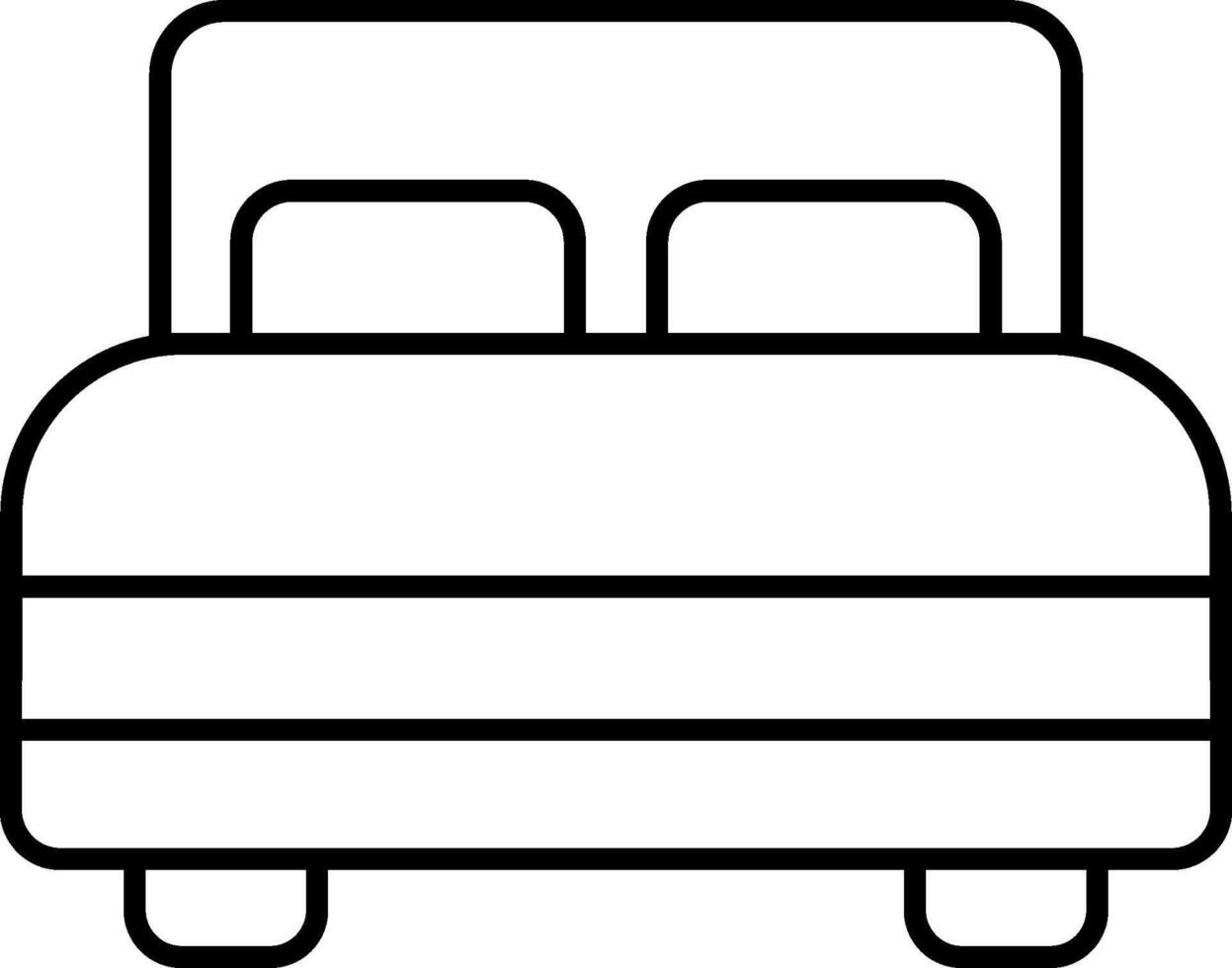Bed icon on white background vector