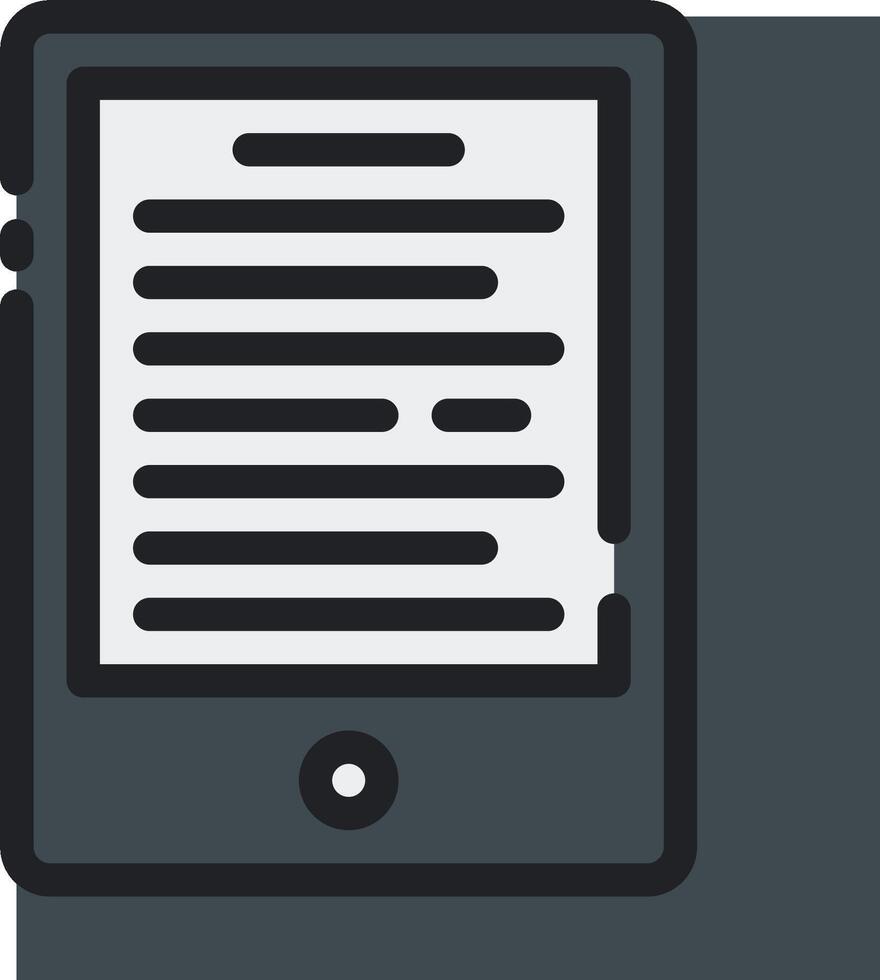 A tablet with a paper document on it vector