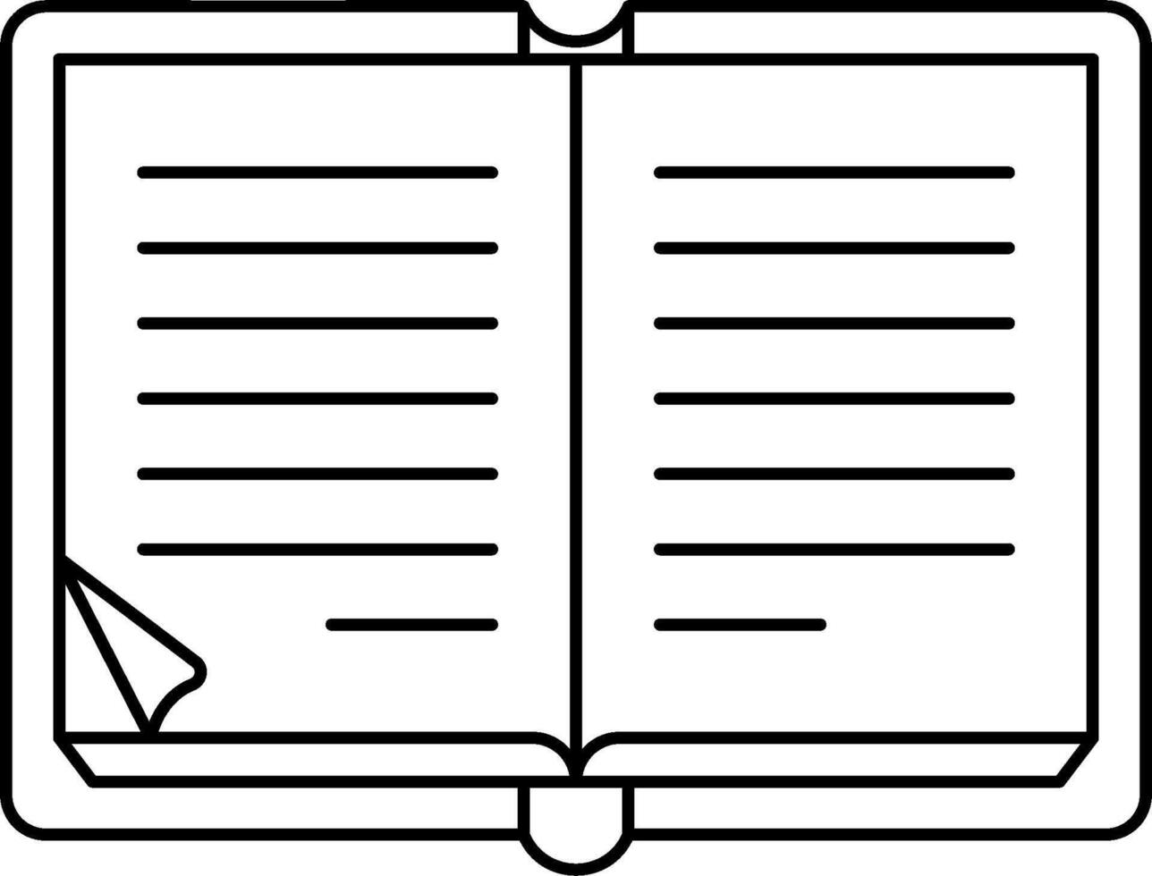 Open book icon vector
