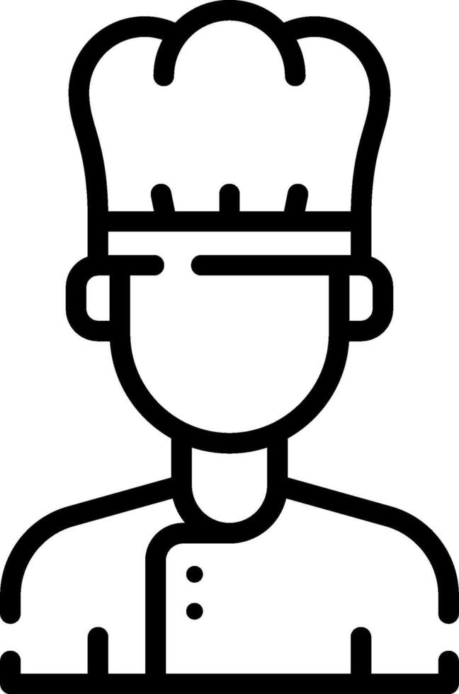 A chef icon with a hat on his head vector