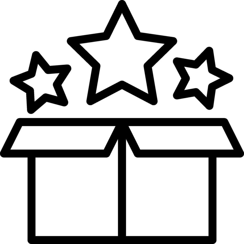 A box with stars and a star inside it vector