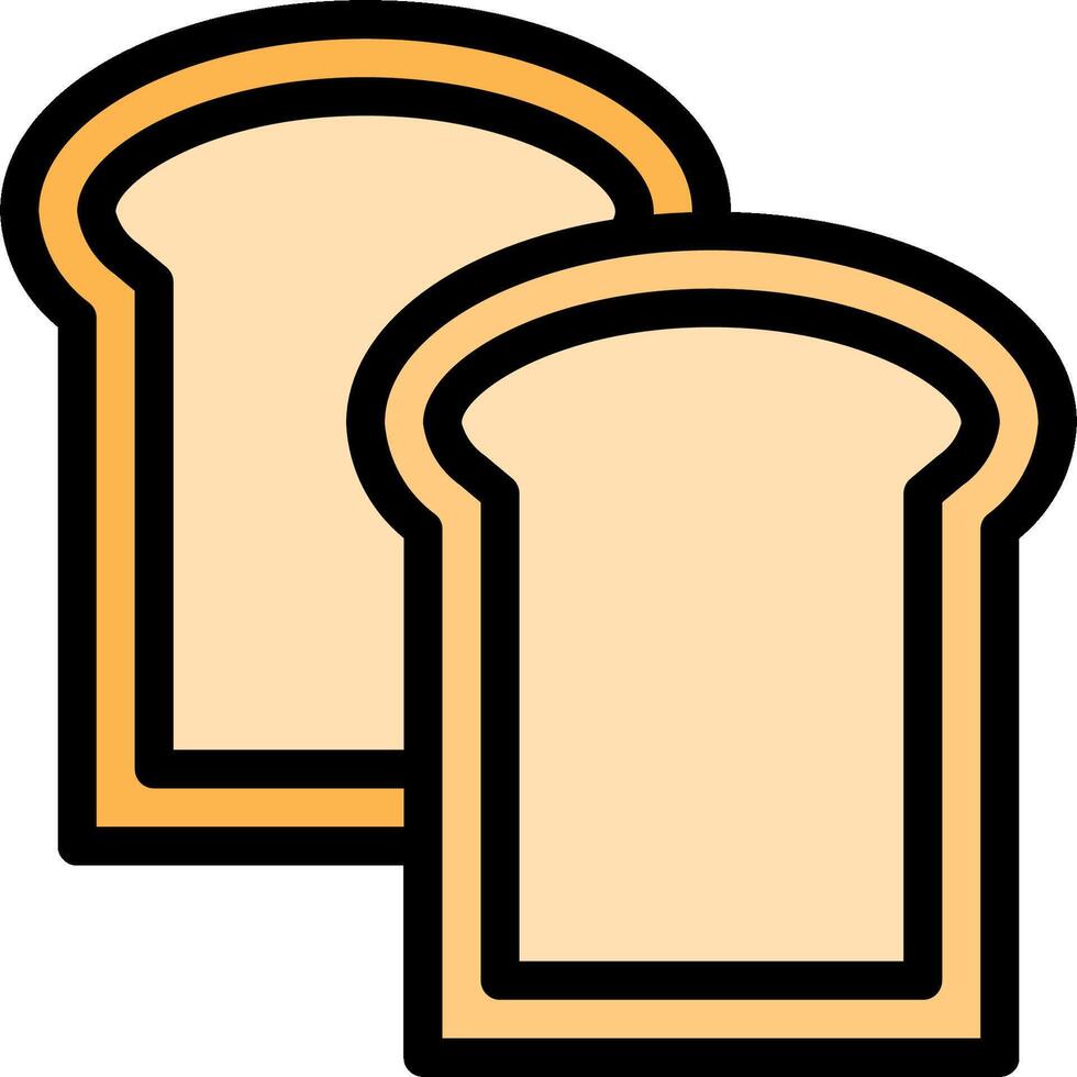 Two slices of bread icon on a white background vector