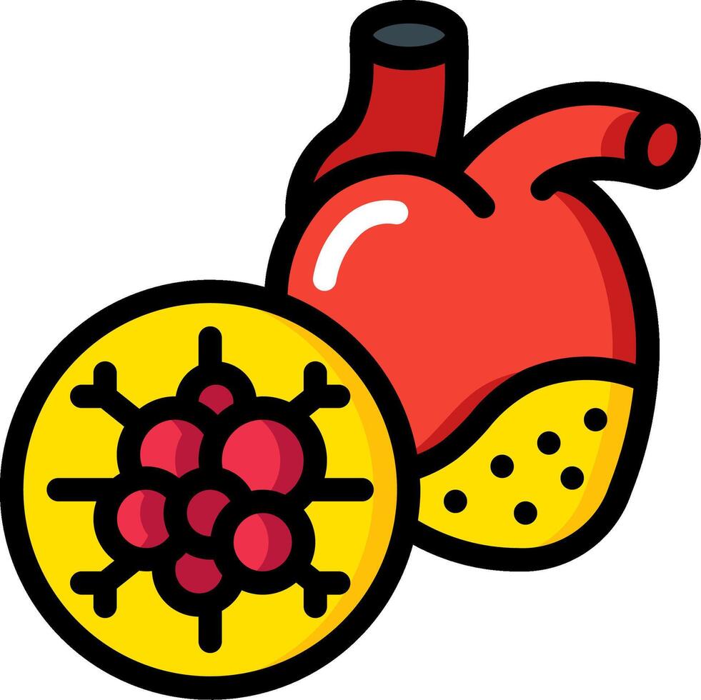 Heart and lungs icon illustration vector