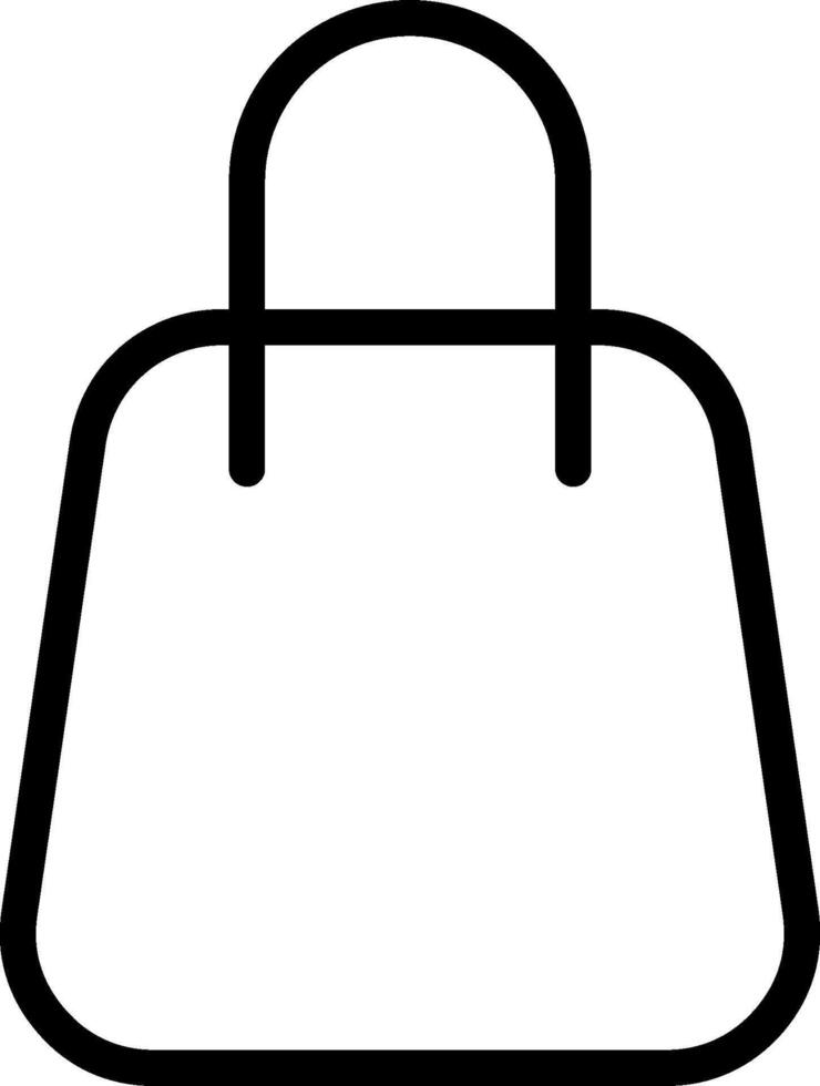 A black and white image of a bag vector