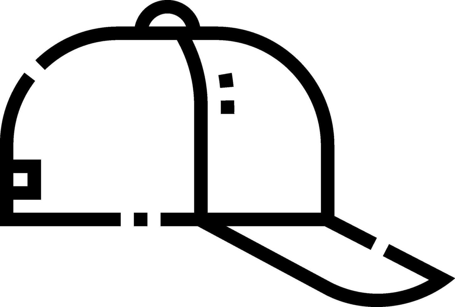 A baseball cap icon on a white background vector