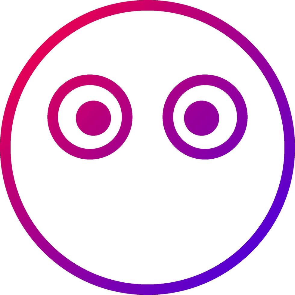 A purple and pink circle with two eyes vector