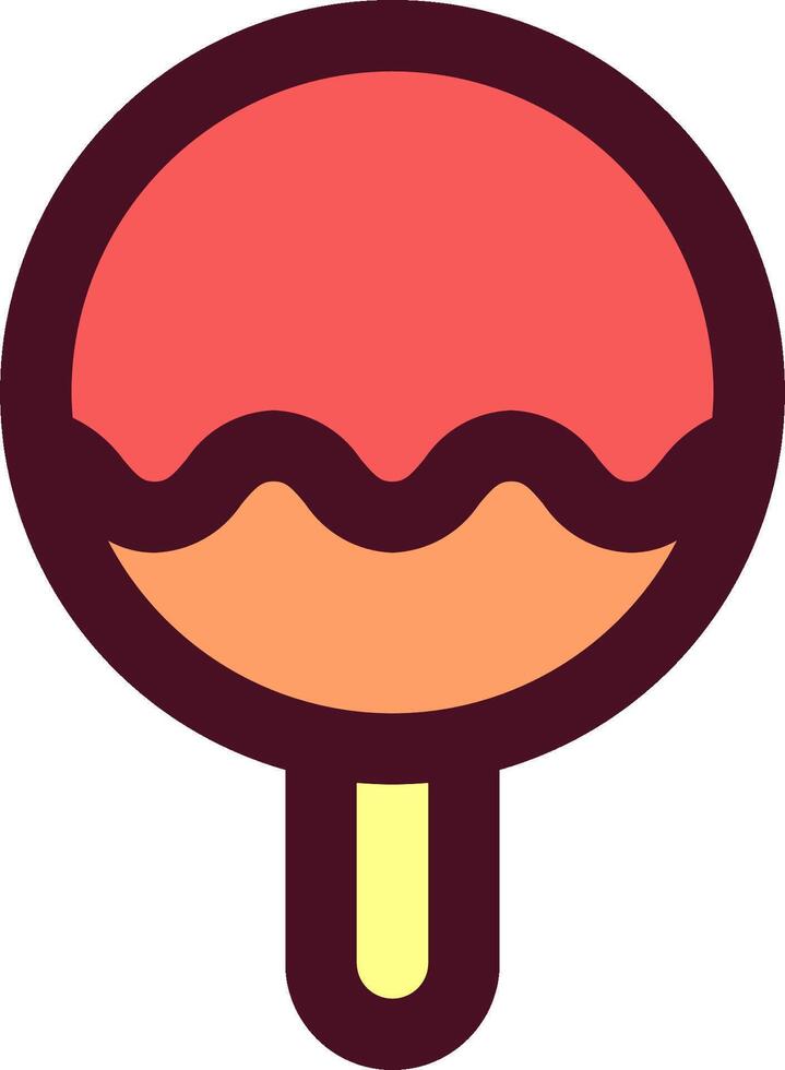 A red and yellow ice cream on a stick vector