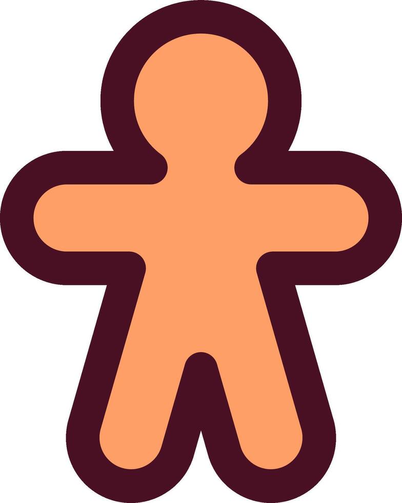 A gingerbread man icon on a white background vector