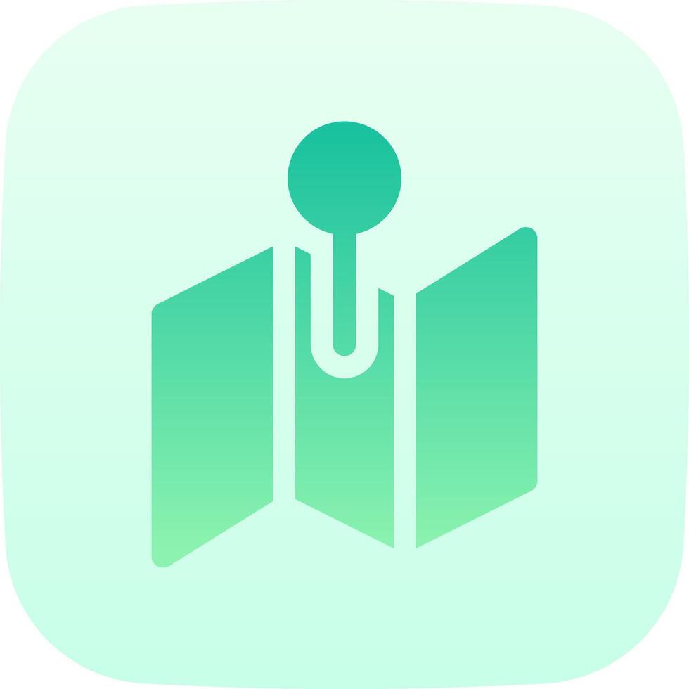 The app icon for a map with a pin vector