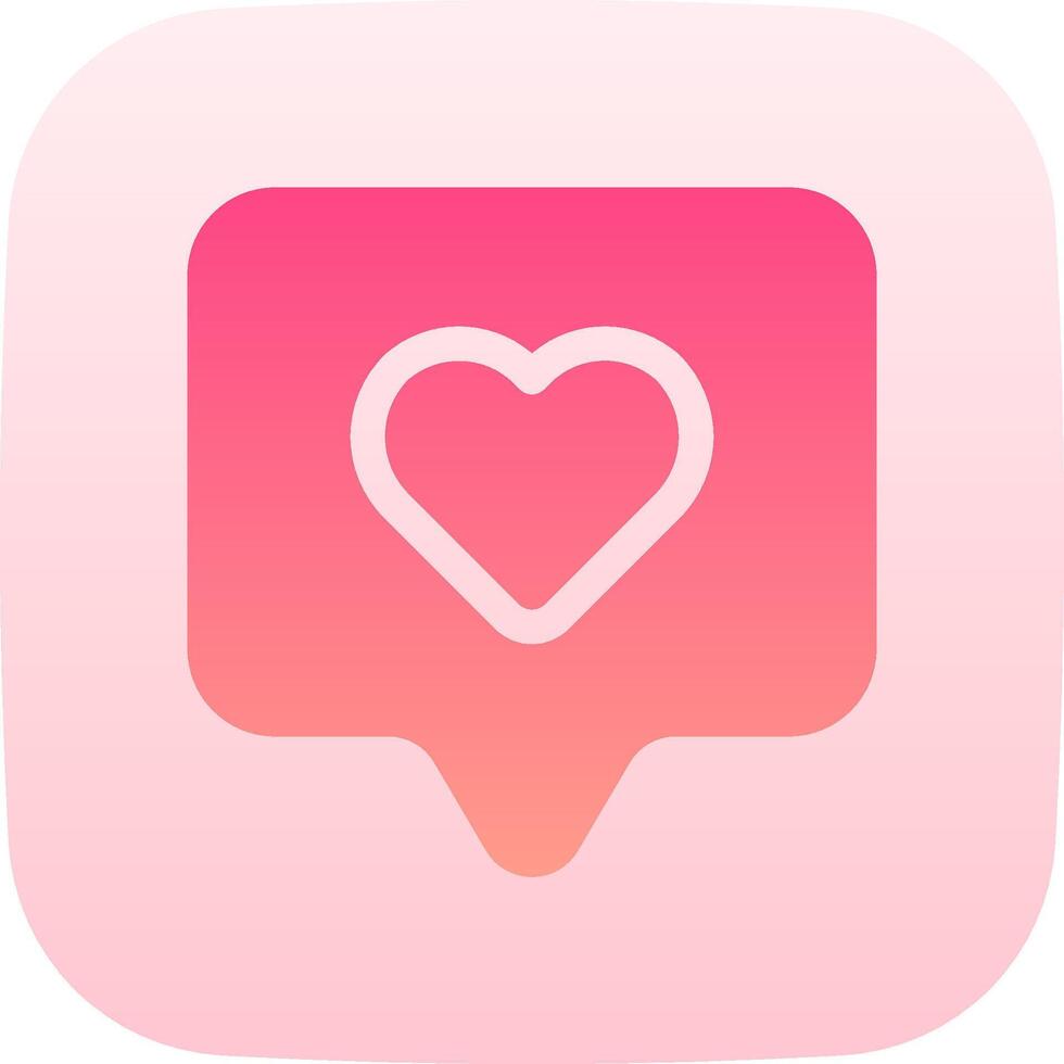 A pink heart icon on an app icon vector