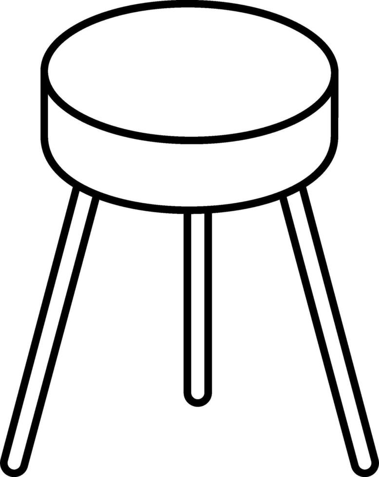A black and white drawing of a stool vector