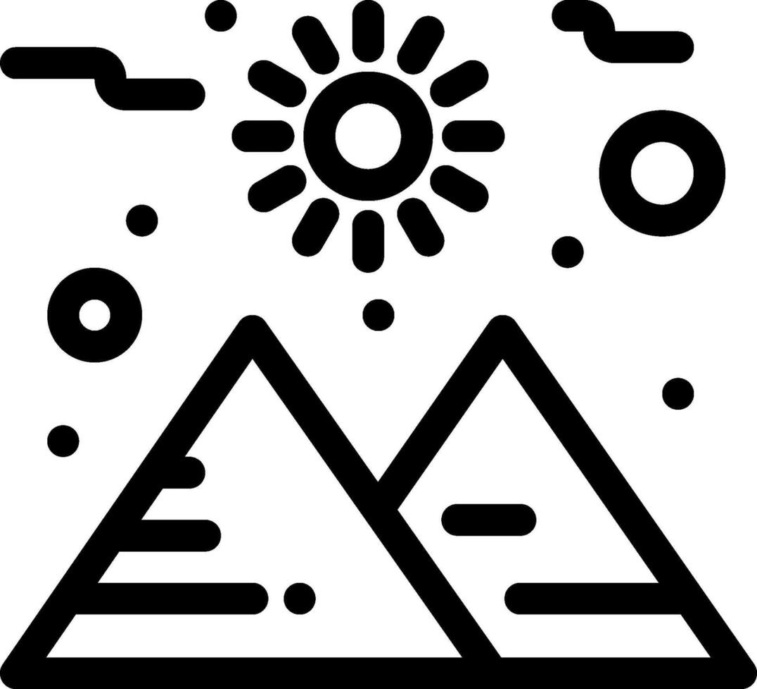 Egyptian pyramids icon vector