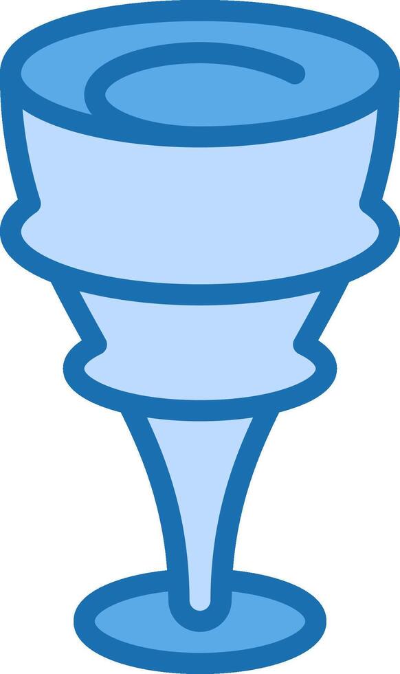 A blue funnel with a white background vector