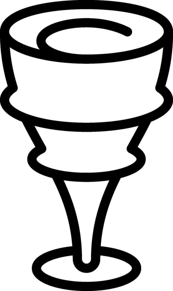 A black and white drawing of a cup vector