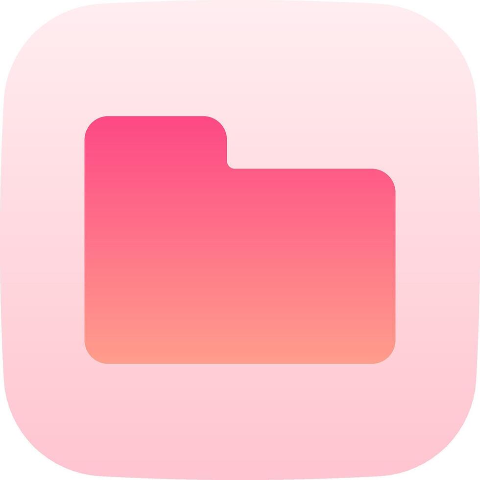 A pink folder icon on an app icon vector