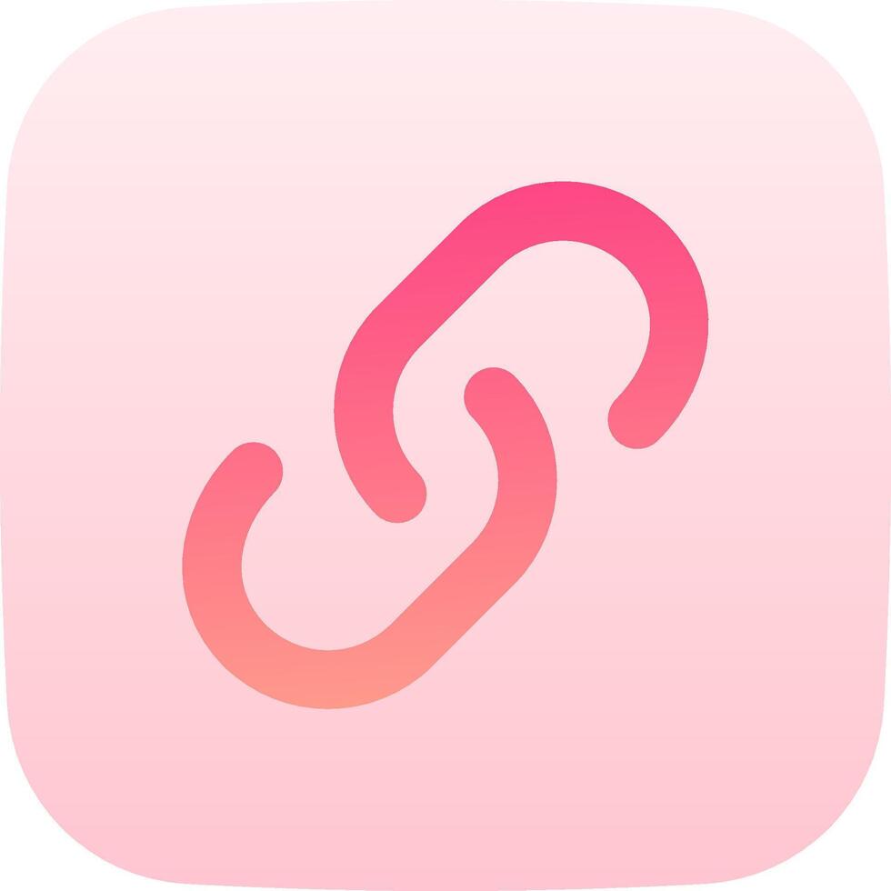 The link icon on a pink background vector
