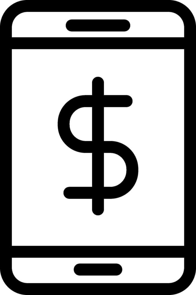 A smartphone with a dollar sign on it vector