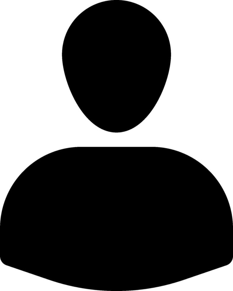 A person icon with a black silhouette vector