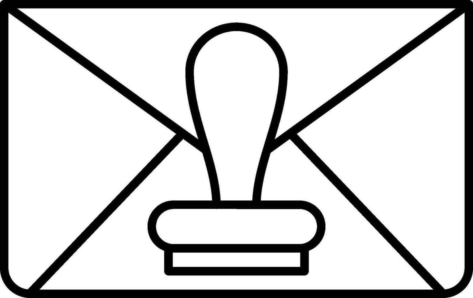 An envelope with a stamp on it vector