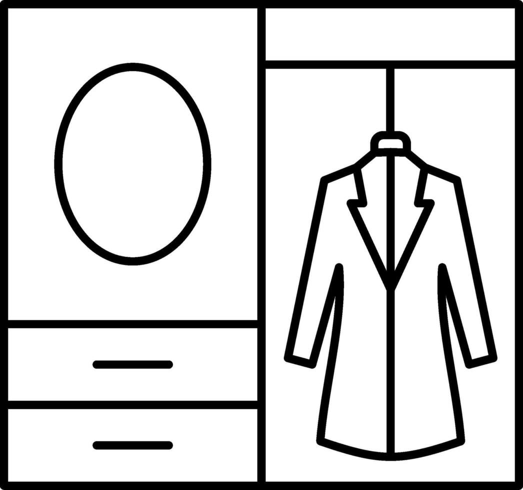 Clothes closet icon vector