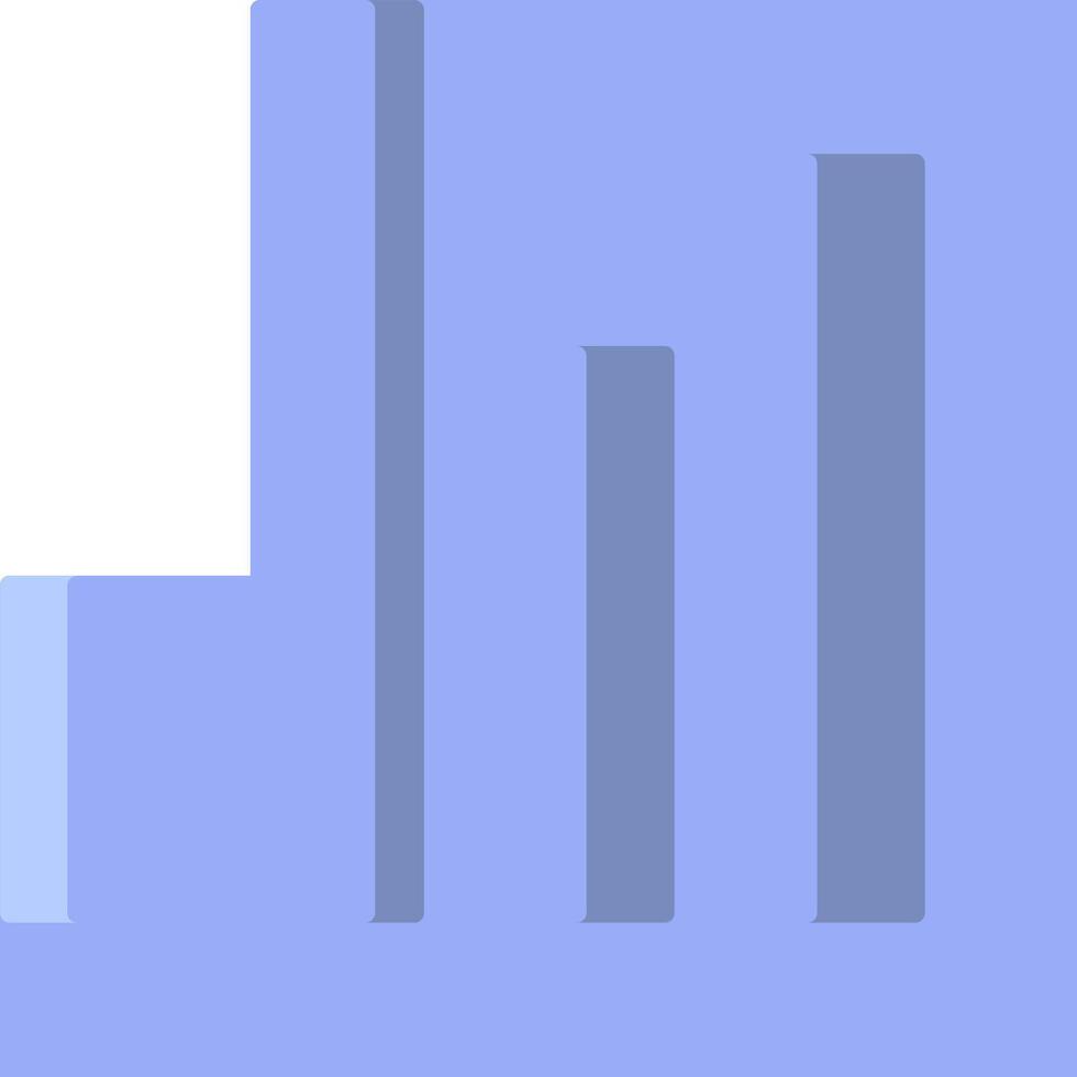 A graph of a bar chart with a blue background vector