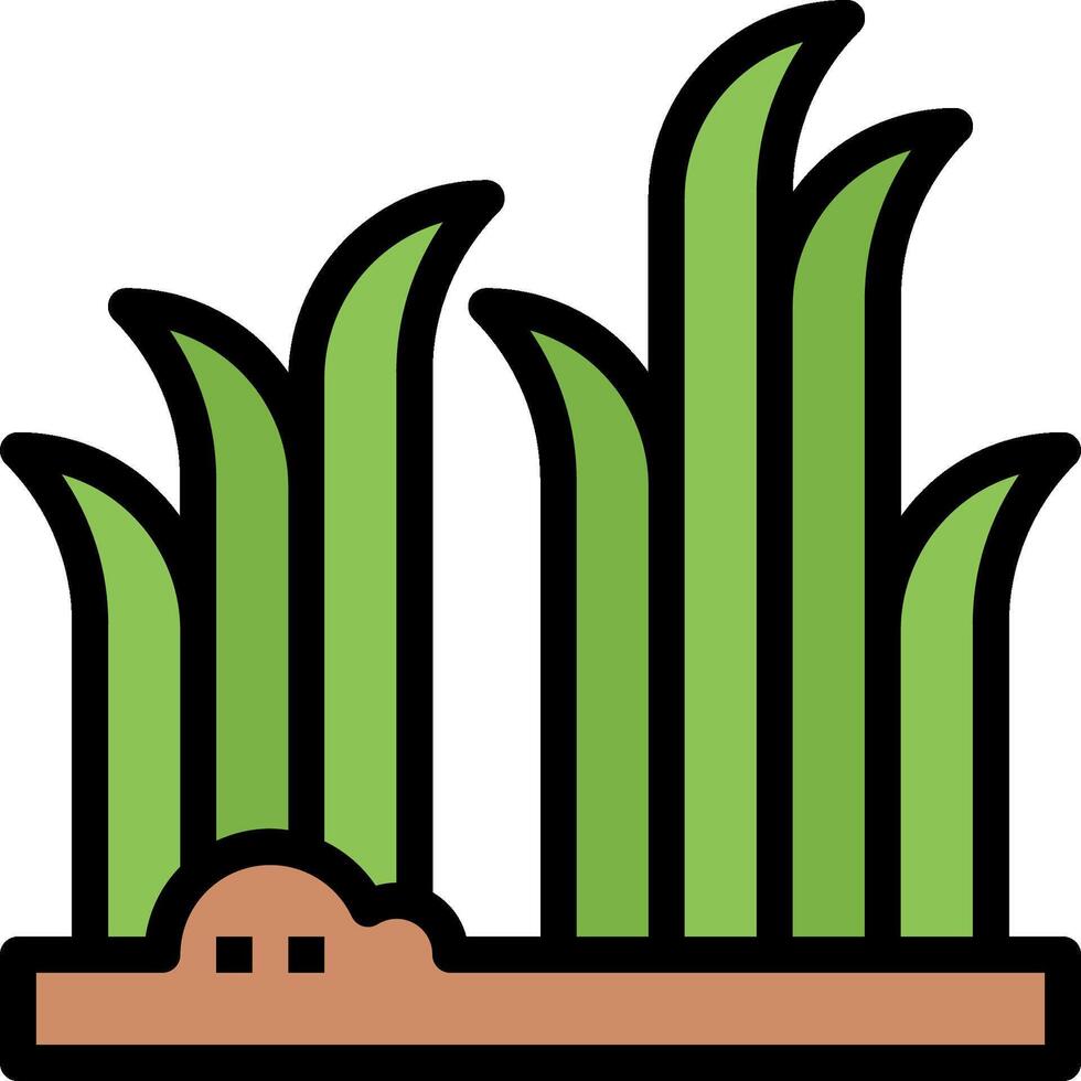 A cartoon grassy field with a mouse in the middle vector