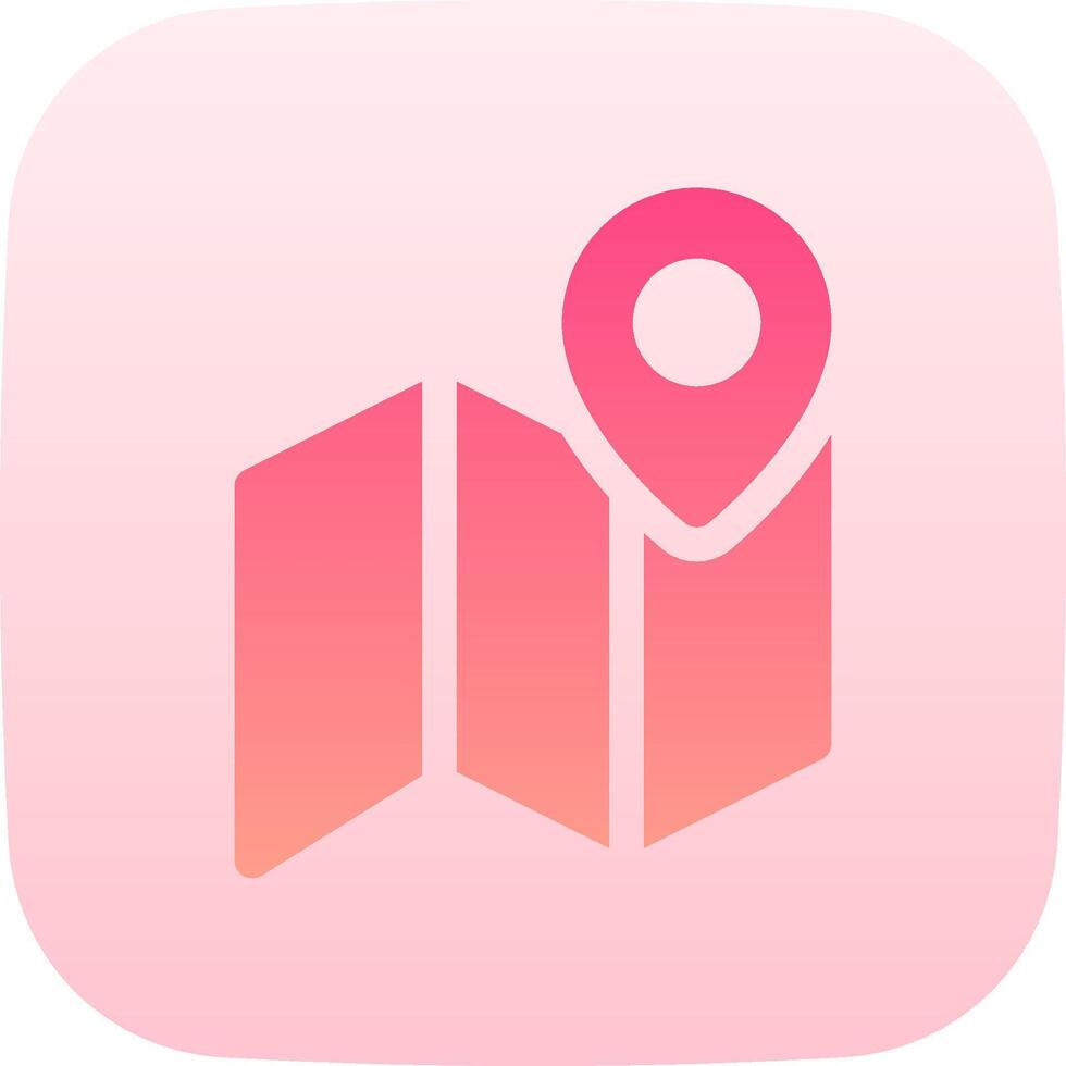 The map icon on an app vector