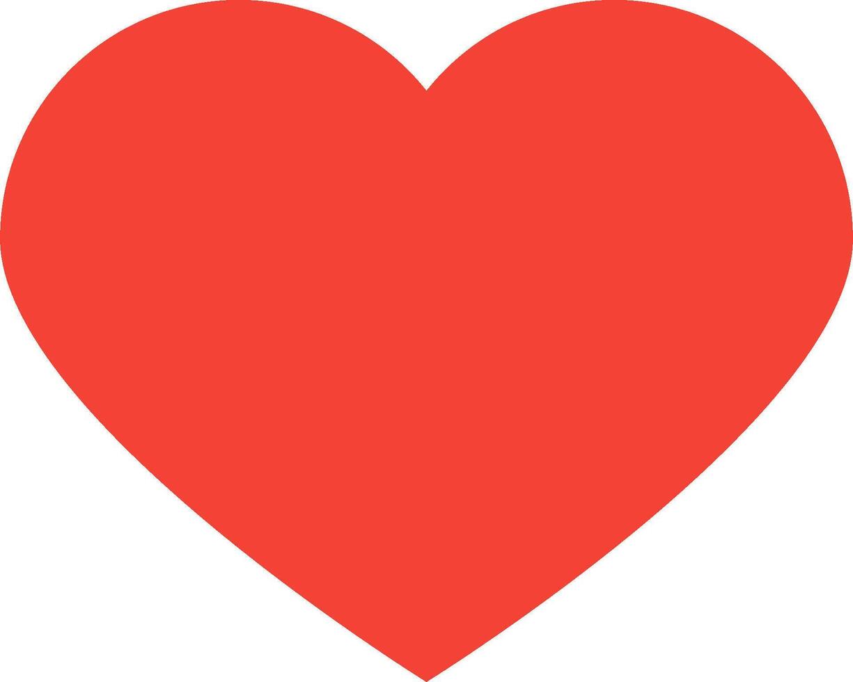 A red heart is shown on a white background vector