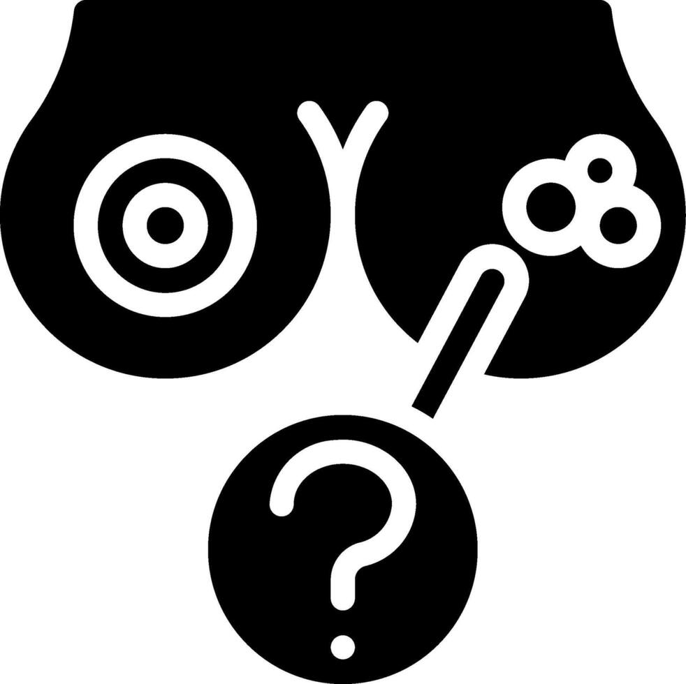 A black and white image of a question mark vector