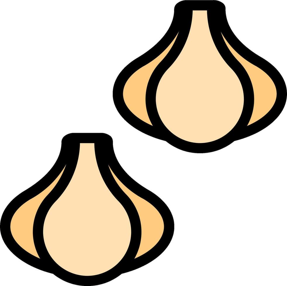 Two garlic bulbs on a white background vector
