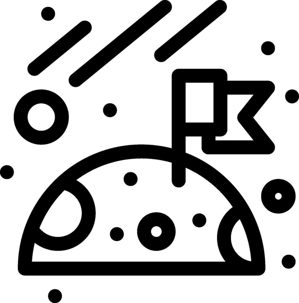 Space pizza icon illustration vector