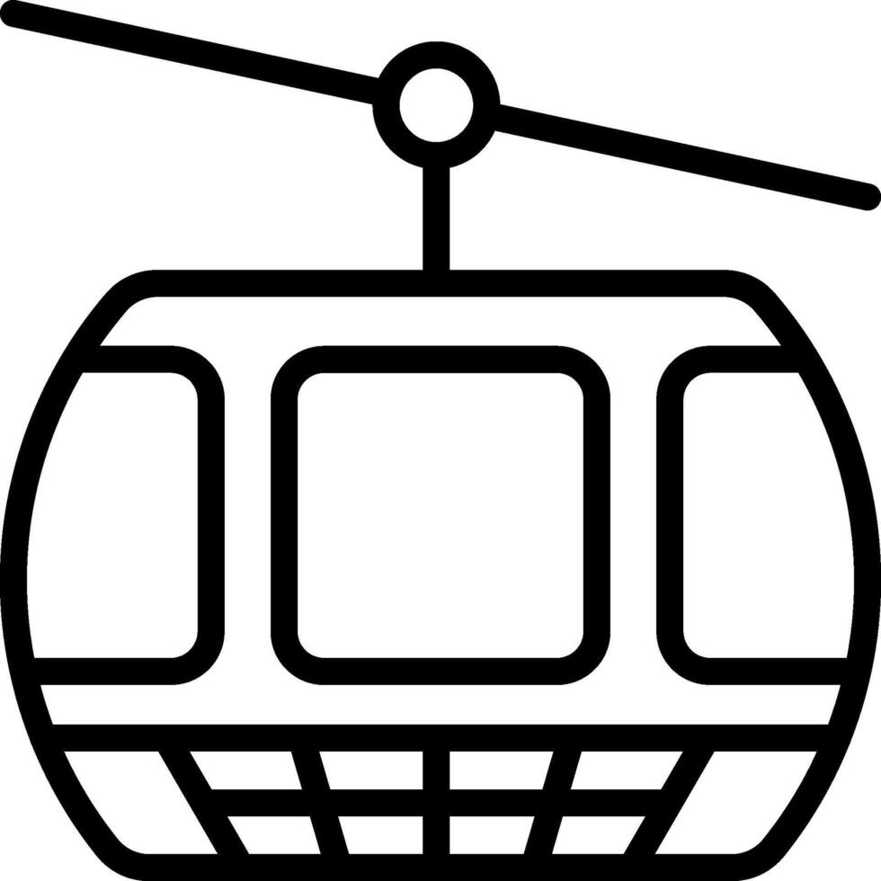 A cable car icon on a white background vector