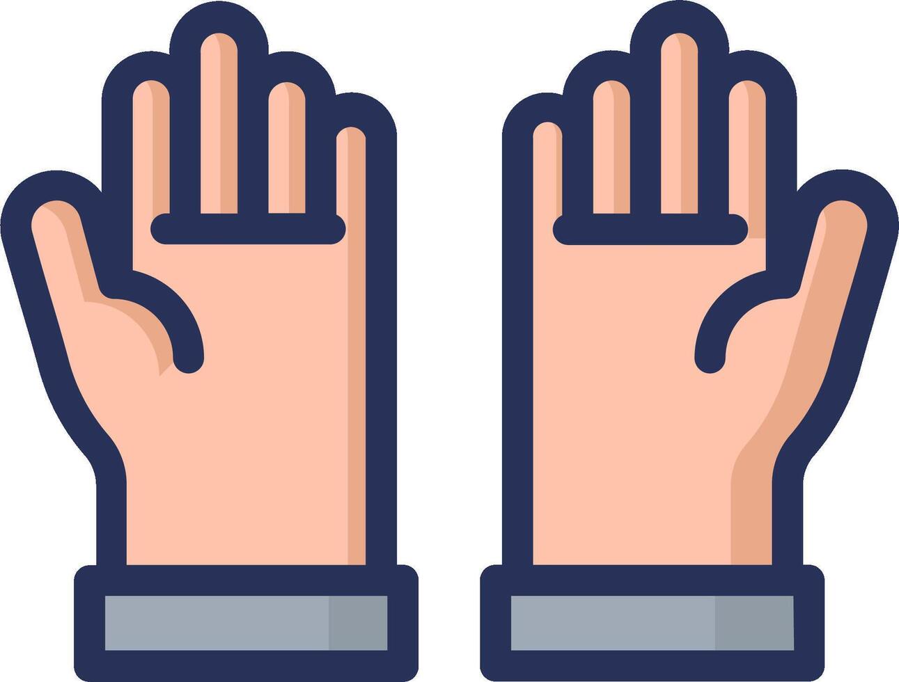 Two hands with one finger up, one finger down vector