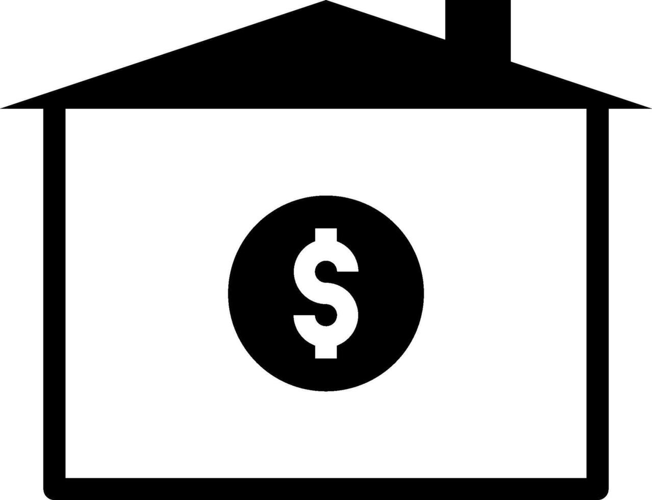 A house with a dollar sign on the roof vector