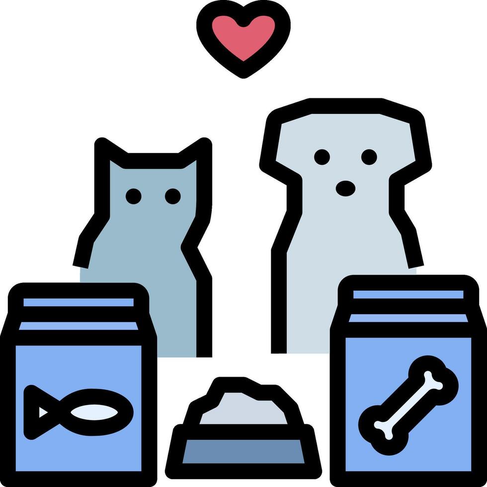 A dog and cat are sitting next to a jar of food vector