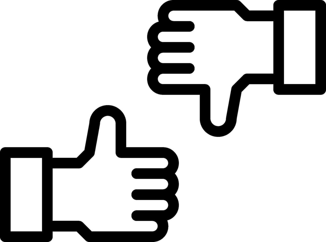 Two thumbs up icon on a white background vector