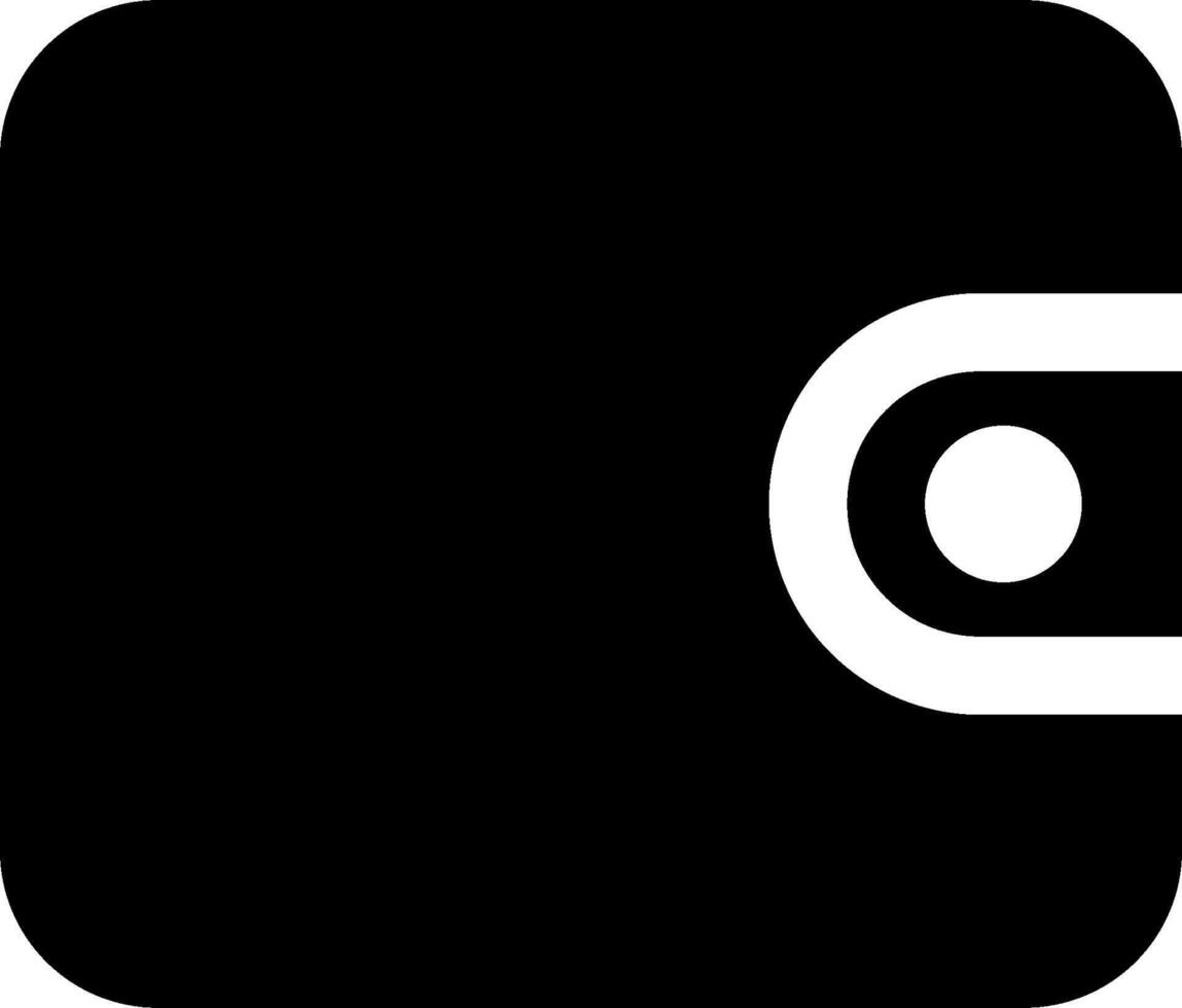 A black and white square with a white circle in the middle vector